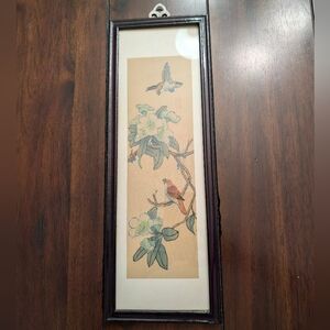 Framed Oriental Hand Painted Picture on Silk